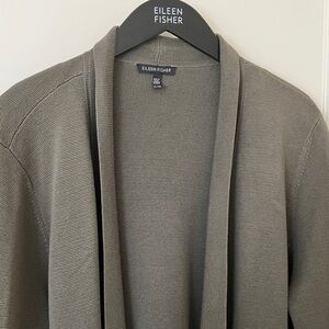 Eileen Fisher Silk/Cotton Open-Front Sweater